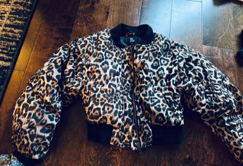 Art Class Leopard Print Bomber Jacket